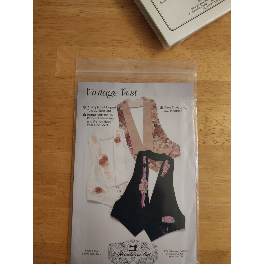 Vintage Vest Pattern Gooseberry Hill sewing. Uncut